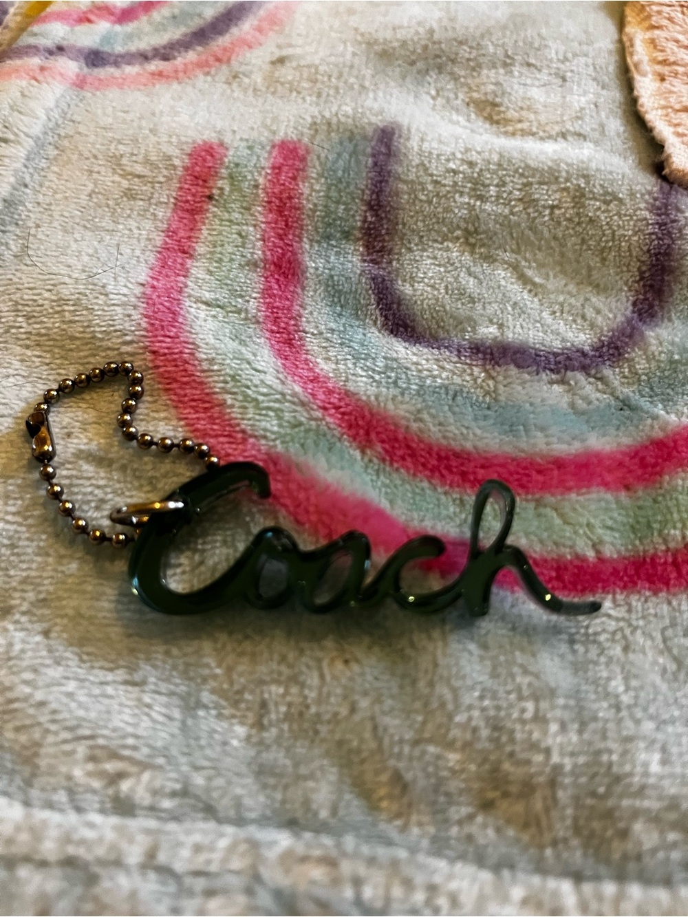 Coach Script Logo Bag Charm - Picture 3 of 9